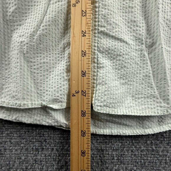 Ermenegildo Zegna Striped Turkey Short Sleeve Button-Down Medium Green Pocket - Picture 4 of 12